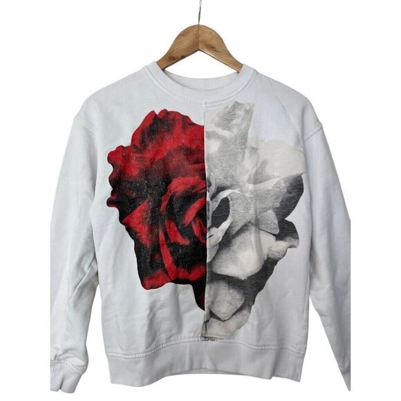 Alexander McQueen McQ Rose Crewneck Sweatshirt Pullover XS 1337 - Picture 2 of 10